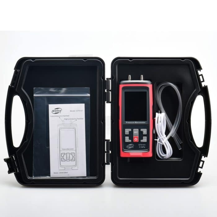 BENETECH GT5101 Differenzdruckmessgerät mit LCD-Display, 1KPa, 2KPa, 4KPa, 10KPa, 40KPa, 50KPa, 125Pa, 250Pa, 100KPa – Bild 4