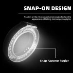 Kaisi RL1 28 Lampenperlen, USB-Schnittstelle, einstellbare Helligkeit, Mikroskop-LED-Ringlicht – Bild 5