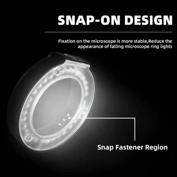 Kaisi RL1 28 Lampenperlen, USB-Schnittstelle, einstellbare Helligkeit, Mikroskop-LED-Ringlicht – Bild 5