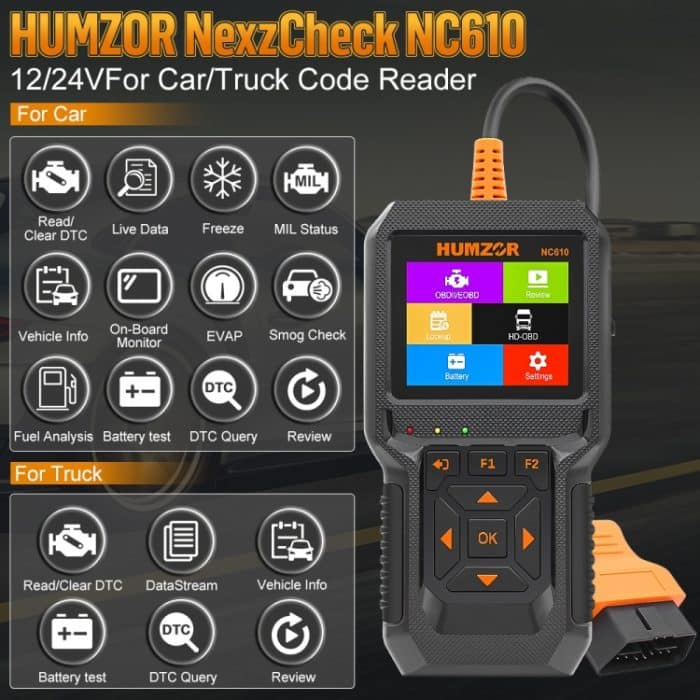 HUMZOR NexzCheck NC610 Auto-/LKW-Codeleser, OBD2-Diagnose-Scan-Tool – Bild 4
