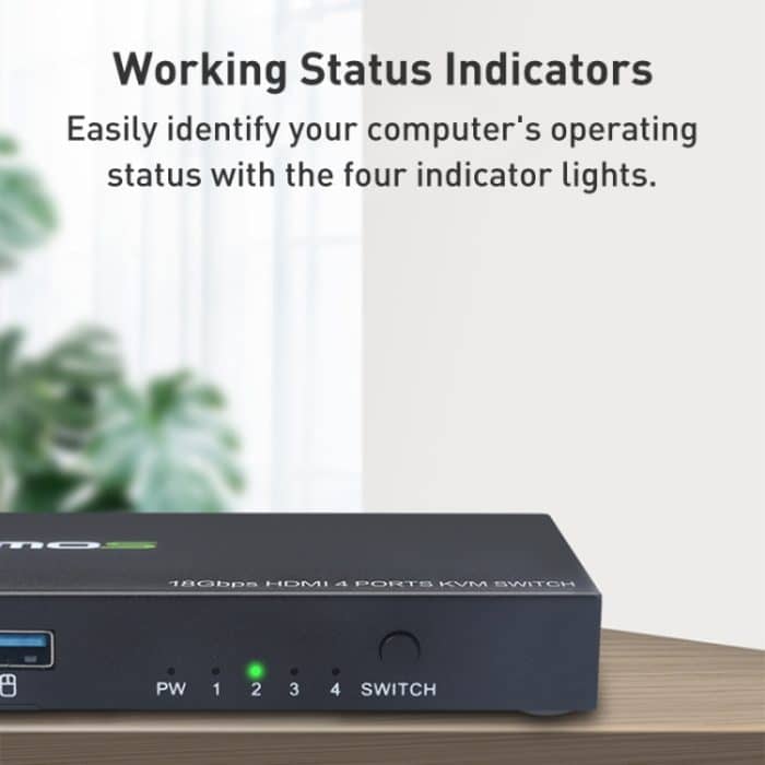 AIMOS AM-KVM401 4K 60Hz HDMI 4 In 1 Out KVM-Switch – Bild 11