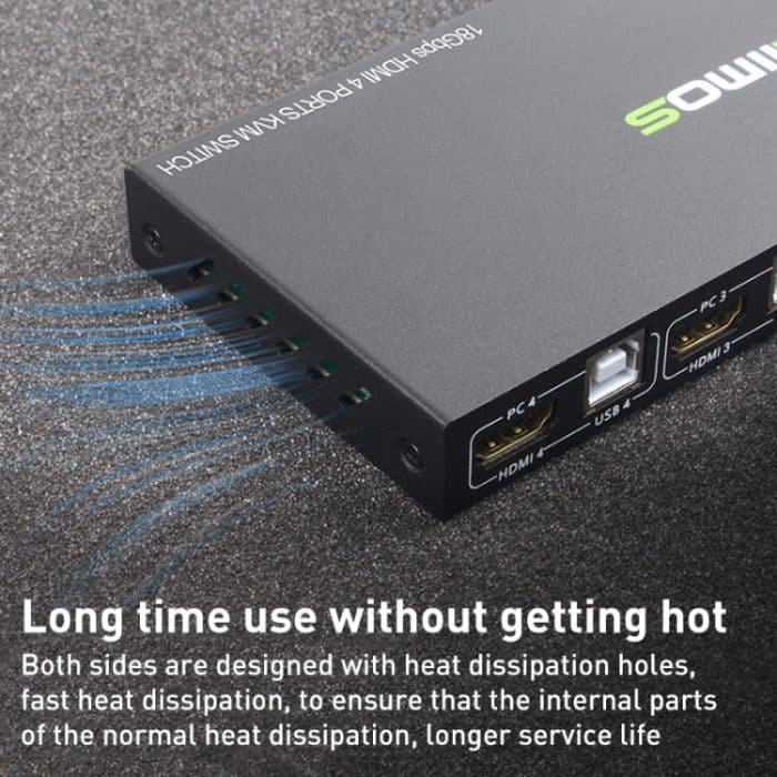 AIMOS AM-KVM401 4K 60Hz HDMI 4 In 1 Out KVM-Switch – Bild 10