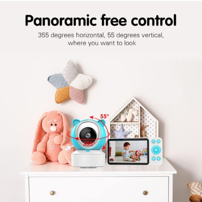YE9-C1 5 Zoll Dual Mode 2,4G + 915M Video Nachtsicht Baby Monitor Überwachungskamera, YE9-C1 (US Plug), YE9-C1 (EU Plug) – Bild 5