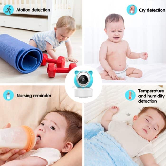YE9-C1 5 Zoll Dual Mode 2,4G + 915M Video Nachtsicht Baby Monitor Überwachungskamera, YE9-C1 (US Plug), YE9-C1 (EU Plug) – Bild 9