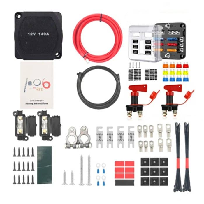 Auto-Doppelbatterie-Isolator-Kit, 12 V, 140 A, intelligentes, spannungsempfindliches Relais-Ladegerät – Bild 1