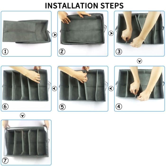 Abnehmbare, faltbare Aufbewahrungsbox für Geschirr – Bild 5