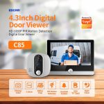 ESCAM C85 1080P 4,3 Zoll Smart WIFI Digitaler Türspion unterstützt Weitwinkel-PIR & Nachtsicht & Dingdong-Foto, C85 – Bild 2