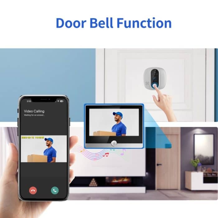 ESCAM C85 1080P 4,3 Zoll Smart WIFI Digitaler Türspion unterstützt Weitwinkel-PIR & Nachtsicht & Dingdong-Foto, C85 – Bild 7
