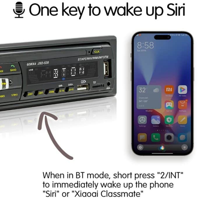 JSD-530 Bluetooth 5.0 Auto-MP3-Player unterstützt FM / Smart Voice Assistant / Mobile APP – Bild 4