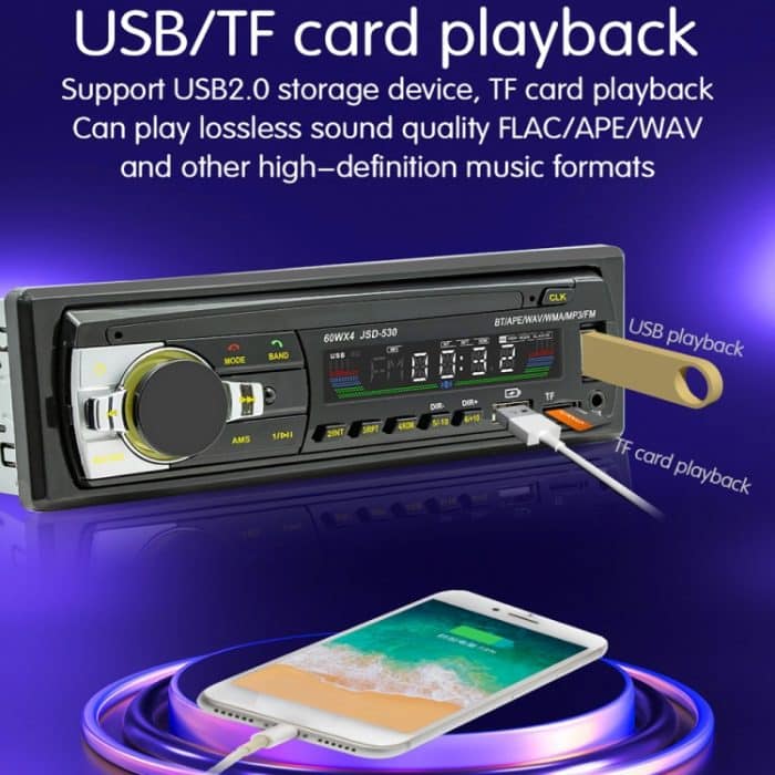 JSD-530 Bluetooth 5.0 Auto-MP3-Player unterstützt FM / Smart Voice Assistant / Mobile APP – Bild 8