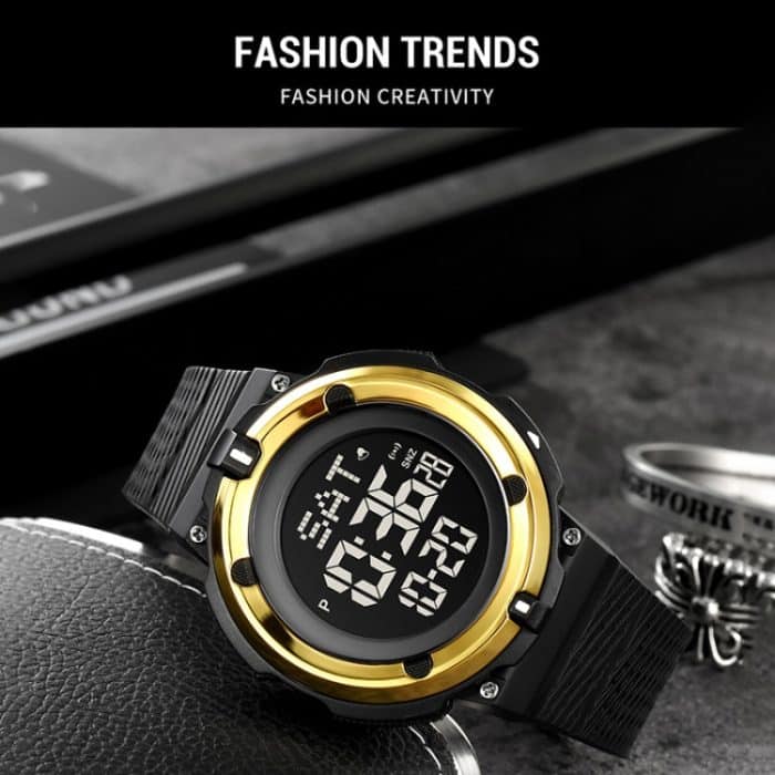 SKMEI 2010 Multifunktionale Herren-Armbanduhr, 50 m wasserdicht, leuchtend, digital – Bild 4