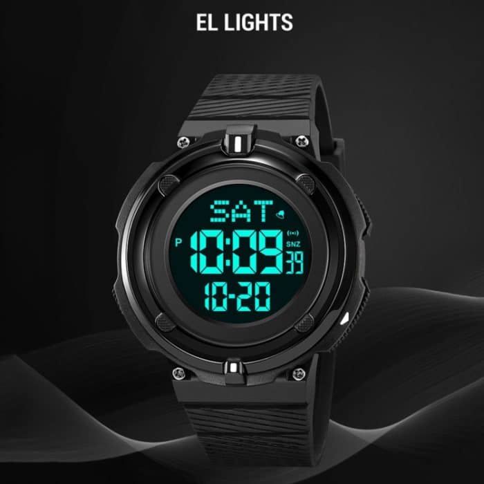 SKMEI 2010 Multifunktionale Herren-Armbanduhr, 50 m wasserdicht, leuchtend, digital – Bild 8
