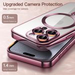 Magnetische, transparente, galvanisierte TPU-Telefonhülle, For iPhone 15 Pro, For iPhone 15, For iPhone 15 Plus, For iPhone 14 Plus – Bild 4