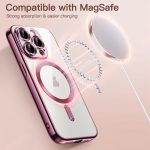 Magnetische, transparente, galvanisierte TPU-Telefonhülle, For iPhone 16 Pro Max, For iPhone 16 Pro, For iPhone 16, For iPhone 15 Pro Max – Bild 3