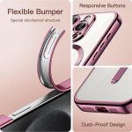 Magnetische, transparente, galvanisierte TPU-Telefonhülle, For iPhone 16 Pro Max, For iPhone 16 Pro, For iPhone 16, For iPhone 15 Pro Max – Bild 5