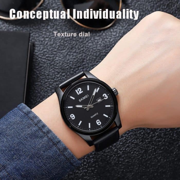 SKMEI 2067 Herren Business Casual Style Outdoor 50M wasserdichte Quarz-Digital-Armbanduhr – Bild 3