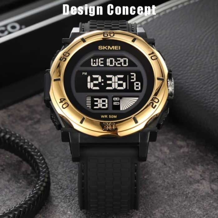 SKMEI 2099 Multifunktionale Herren Outdoor 50M wasserdichte leuchtende digitale Armbanduhr – Bild 5