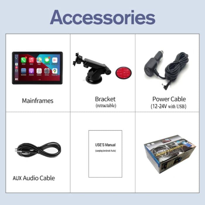 X70-1 Auto 7 Zoll IPS Tragbarer Smart-Bildschirm Drahtlose Bildschirmprojektion Carplay Android Auto, without Reversing Camera – Bild 14