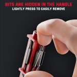 JAKEMY JM-8195 21 in 1 S-2 Bits Schraubendreher mit quadratischem Griff – Bild 7