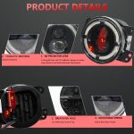 Y4 4 Zoll 1 Paar Lichtleiter Doppellinsen-Nebelscheinwerfer, For Jeep Wrangler JK 2 Door 2007-2015 – Bild 3