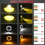 Y4 4 Zoll 1 Paar Lichtleiter Doppellinsen-Nebelscheinwerfer, For Jeep Wrangler JK 2 Door 2007-2015 – Bild 6