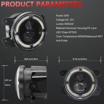 Y4 4 Zoll 1 Paar Lichtleiter Doppellinsen-Nebelscheinwerfer, For Jeep Wrangler JK 2 Door 2007-2015 – Bild 7