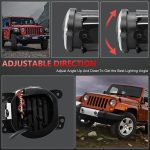 Y4 4 Zoll 1 Paar Lichtleiter Doppellinsen-Nebelscheinwerfer, For Jeep Wrangler JK 2 Door 2007-2015 – Bild 9