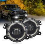 Y5 4 Zoll 1 Paar Lichtleiter Einzellinsen-Nebelscheinwerfer, For Jeep Wrangler JK 2 Door 2007-2015 – Bild 3