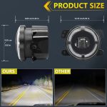 Y5 4 Zoll 1 Paar Lichtleiter Einzellinsen-Nebelscheinwerfer, For Jeep Wrangler JK 2 Door 2007-2015 – Bild 5