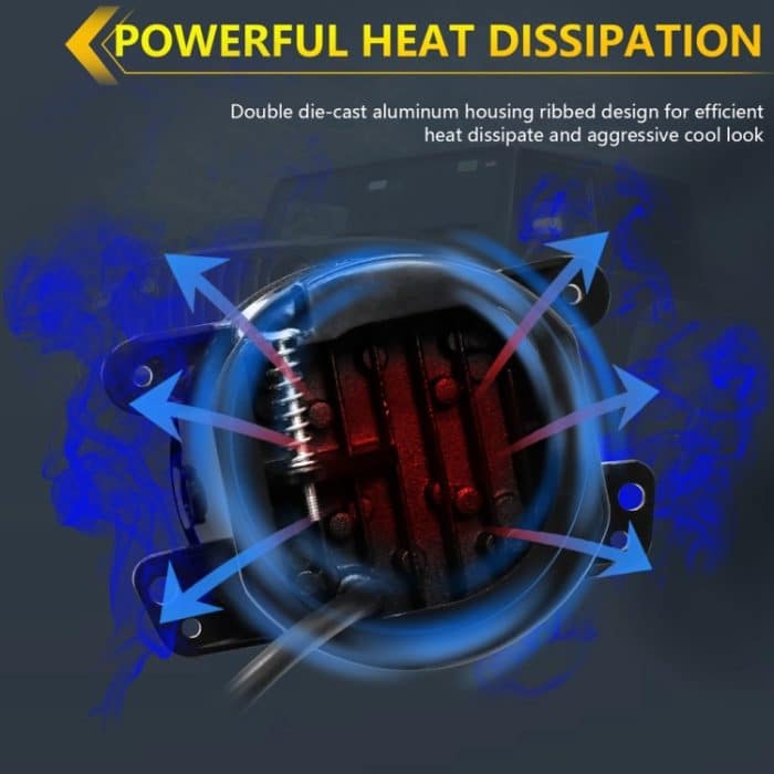 Y5 4 Zoll 1 Paar Lichtleiter Einzellinsen-Nebelscheinwerfer, For Jeep Wrangler JK 2 Door 2007-2015 – Bild 6