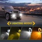 Y5 4 Zoll 1 Paar Lichtleiter Einzellinsen-Nebelscheinwerfer, For Jeep Wrangler JK 2 Door 2007-2015 – Bild 7