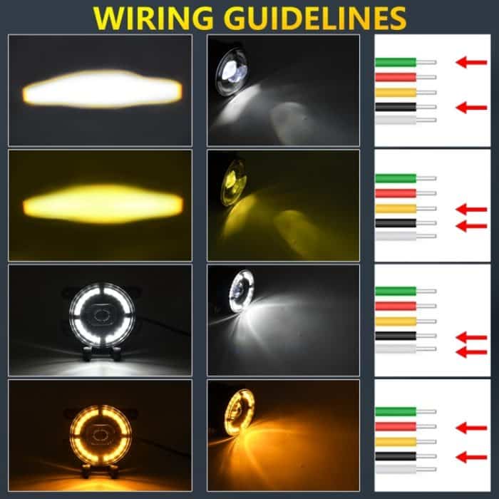 Y5 4 Zoll 1 Paar Lichtleiter Einzellinsen-Nebelscheinwerfer, For Jeep Wrangler JK 2 Door 2007-2015 – Bild 10