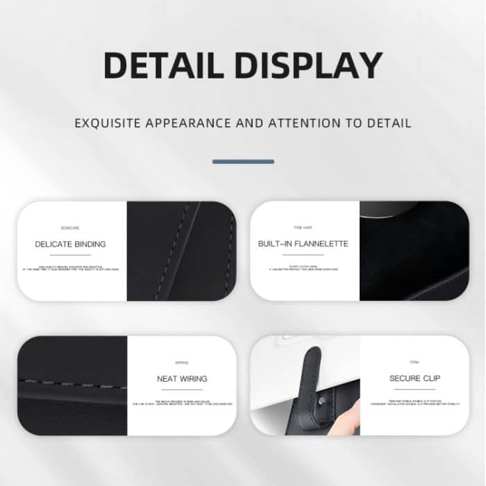 3064 Autobrillen-Aufbewahrungstasche aus Leder mit Napa-Struktur, 3064 (Olive Green), 3064 (Black), 3064 (Grey), 3064 (Brown) – Bild 6