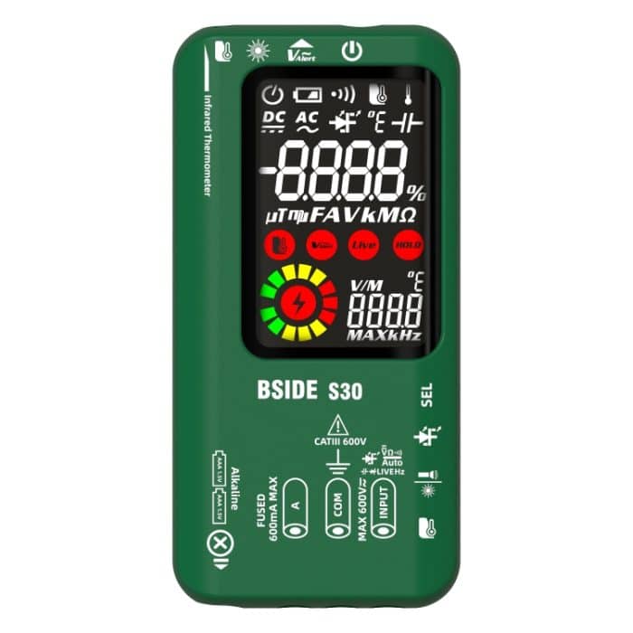 BSIDE S30 Intelligentes Farbdisplay-Infrarot-Temperaturmess-Multimeter, S30 (Green), S30 (Red), S30 (Black) – Bild 10
