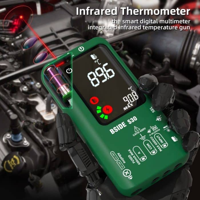 BSIDE S30 Intelligentes Farbdisplay-Infrarot-Temperaturmess-Multimeter, S30 (Green), S30 (Red), S30 (Black) – Bild 9