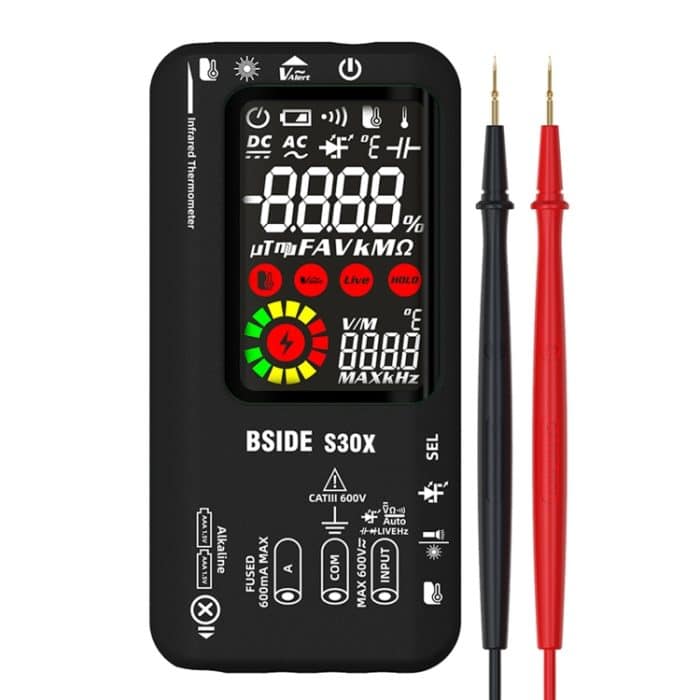 EDA005757201A.jpg BSIDE S30X Intelligentes Infrarot-Temperaturmess-Multimeter mit Farbbildschirm, S30X (Black) – Bild 1