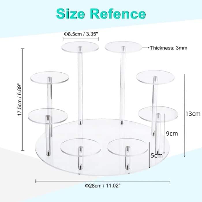 YX034 Cupcake-Regal aus Acryl mit Cartoon-Kuchen-Präsentationsständer – Bild 2
