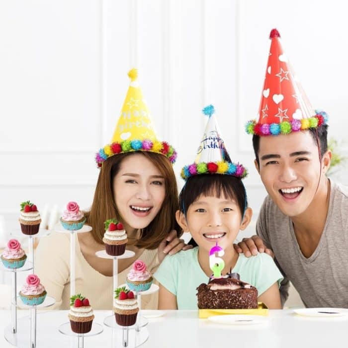 YX034 Cupcake-Regal aus Acryl mit Cartoon-Kuchen-Präsentationsständer – Bild 6