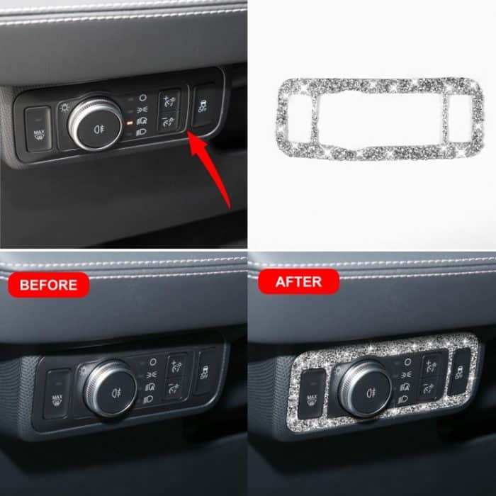 Für Ford Mustang Mach E 2021 Auto Scheinwerfer Schalter Panel Diamant Dekorative Aufkleber – Bild 6