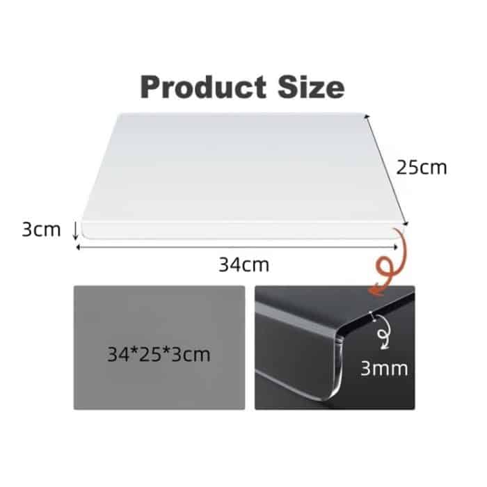 YX048 Transparentes Acryl-Obst-Gemüse-Schneidebrett mit Anti-Rutsch-Matte – Bild 4