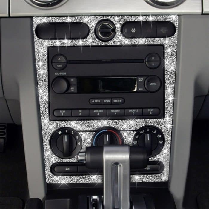 Für Ford Mustang 2005–2009, Auto-Klimaanlage, Bedienfeld, Diamant-dekorativer Aufkleber, linker Antrieb – Bild 5