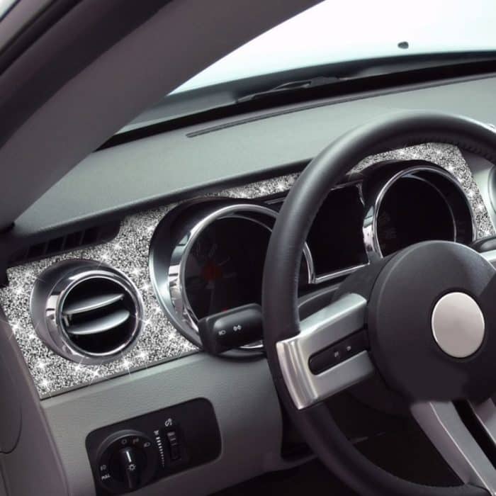 Für Ford Mustang 2005–2009, Auto-Armaturenbrett-Rahmen, Diamant-dekorativer Aufkleber, linker Antrieb – Bild 6