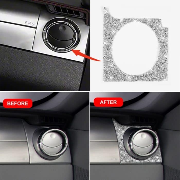 Für Ford Mustang 2005-2009 Auto-rechter Luftauslass-Diamant-dekorativer Aufkleber, linker Antrieb – Bild 7