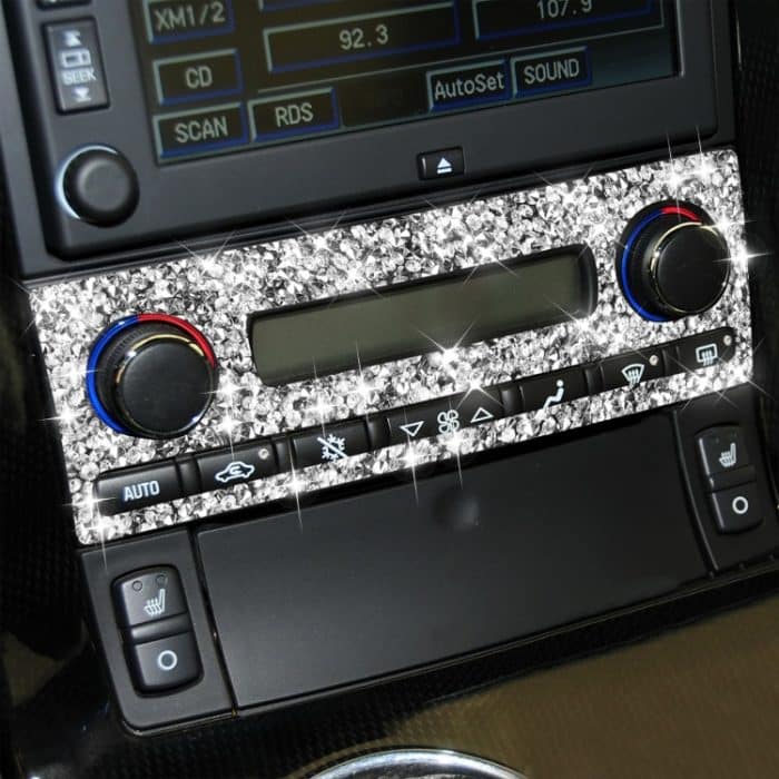 Für Chevrolet Corvette C6 2005–2013, Auto-Klimaanlage, Knopf, Diamant, dekorativer Aufkleber, linker Antrieb – Bild 6