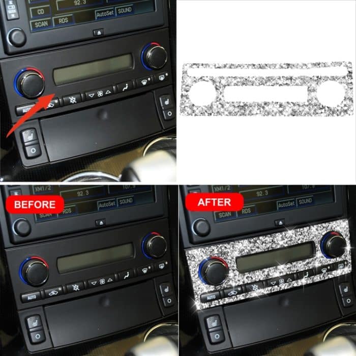 Für Chevrolet Corvette C6 2005–2013, Auto-Klimaanlage, Knopf, Diamant, dekorativer Aufkleber, linker Antrieb – Bild 7