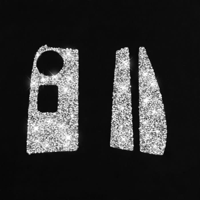 Für Chevrolet Corvette C7 2014–2019, 3-in-1-Auto-Navigationspanel, Diamant-dekorativer Aufkleber, linker Antrieb – Bild 2