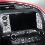 Für Chevrolet Corvette C7 2014–2019, 3-in-1-Auto-Navigationspanel, Diamant-dekorativer Aufkleber, linker Antrieb – Bild 6