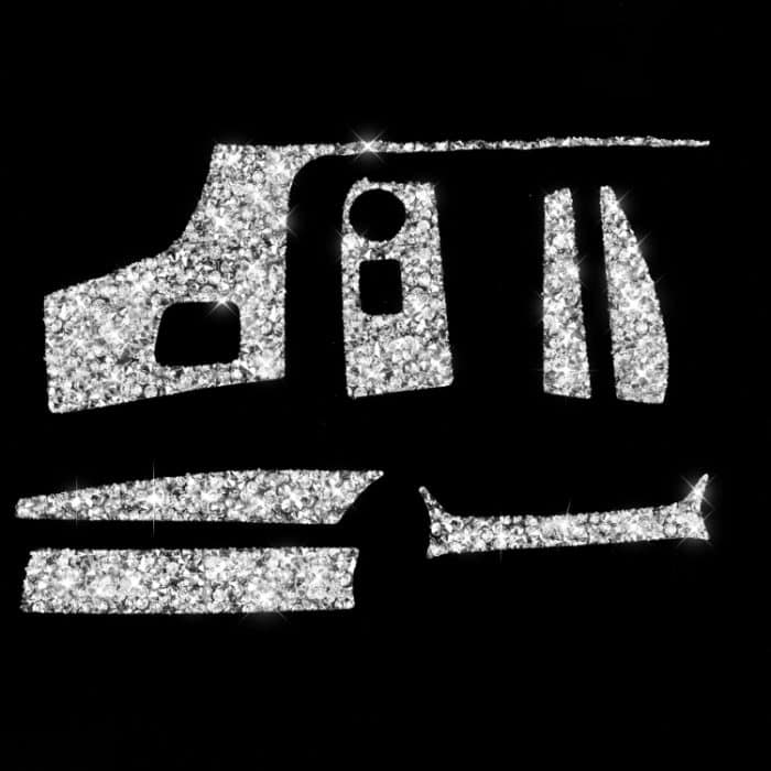 Für Chevrolet Corvette C7 2014–2019, 7-in-1-Auto-Zentralsteuerung, Diamant-dekorativer Aufkleber, linker Antrieb – Bild 2