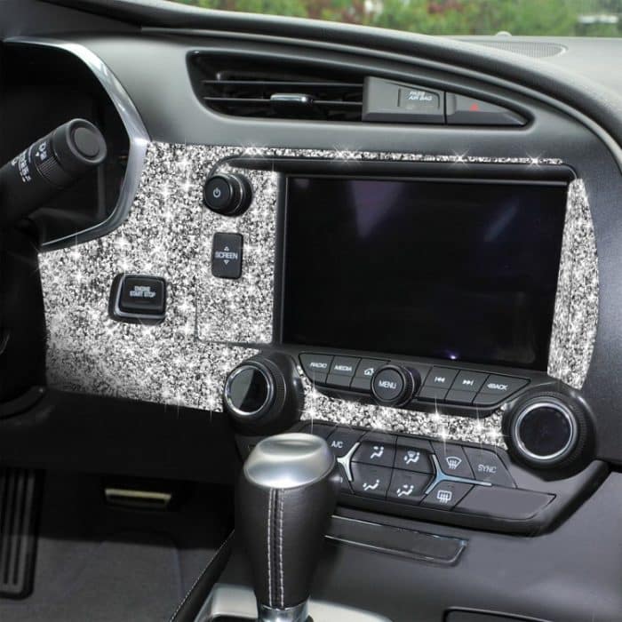 Für Chevrolet Corvette C7 2014–2019, 7-in-1-Auto-Zentralsteuerung, Diamant-dekorativer Aufkleber, linker Antrieb – Bild 6