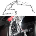 Für Chevrolet Corvette C7 2014-2019 Auto linke Luftauslassplatte Diamant dekorativer Aufkleber, linker Antrieb